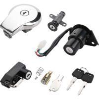 OEM Interruptor De Encendido, Tapa Del Dep&oacute;sito De Combustible, Cerradura Del Asiento Y Llaves Para Motocicleta Yamaha Virago Xv535 Xv250 Xv125