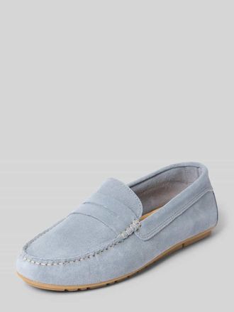 Marc O'Polo Slipper aus echtem Rindsleder in Hellblau, Gr&ouml;&szlig;e 36