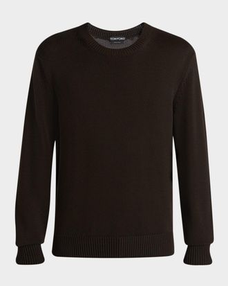 Tom Ford Mens Cotton and Silk Knit Crewneck Sweater