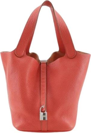 Herm&egrave;s Pre-owned Picotin Lock 22 Taurillon Clemence Handbag - Pre-owned - Mujer - Rojo - ONE SIZE