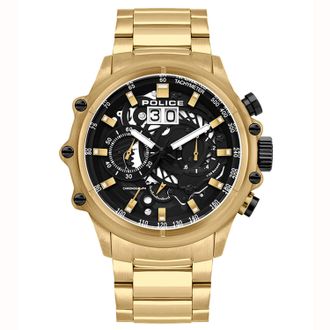 Police Mens Watch PL.16018JSG/02M - Gold Stainless Steel - One Size
