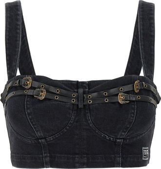 Versace Jeans Couture Denim Strap Top