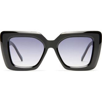 Le Specs Unimaginable 52mm Square Sunglasses in Black/smoke Grad at Nordstrom Rack