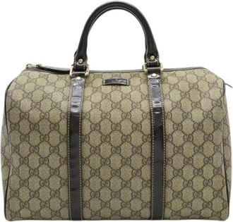 Gucci Pre-owned Handbags, female, Beige, Size: ONE SIZE Pre-owned GG Supreme Boston Bag