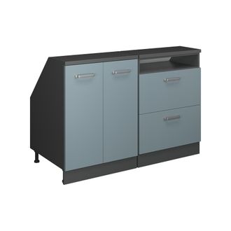 Vicco Conjunto De Armarios Para Techo Inclinado Rion, Gris Azulado, 120 Cm Lote De 2 Carcasas De Armario 60 Cm De Profundidad, Vicco