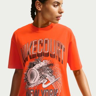 Nike Womens Court Slam Tennis T-Shirt in Orange | IO0930-820