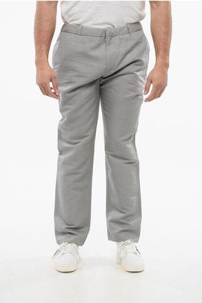 Corneliani Linen Blend Chinos Pants with Belt Loops size 56