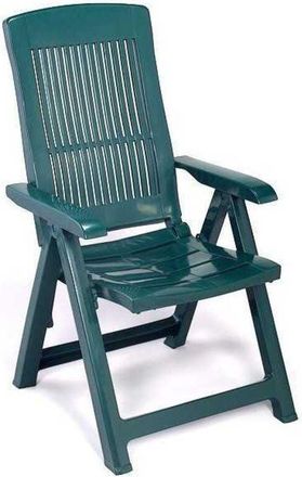 Progarden Sillón de resina plegable con tapa verde Progarden