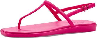 Crocs Miami Thong Sandal Womens Sandals Dragon Fruit : 7 M, Synthetic
