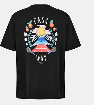 Casablanca Mens CASABLANCA Casa Way Mountain T-Shirt Black - Size: 40