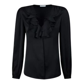 Stenstr&ouml;ms Overhemden, Dames, Zwart, XL, Mona Blouse