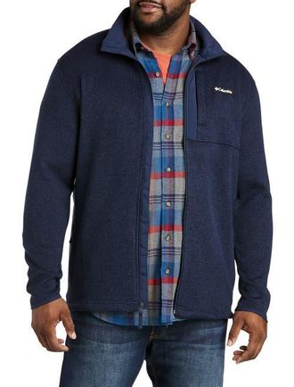 Columbia Sweater Weather Full-Zip Fleece Jacket in Collegiate Nvy Htr at Nordstrom, Size 6X Big