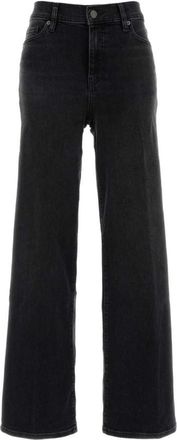 Frame Denim Black Flared High Rise Jeans