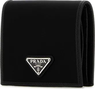 Prada Mens Black Nylon Wallet Nero Poliammidericiclata-Vitello Portafogli