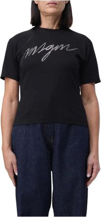 Msgm Mujer, Camisetas, Negro, Talla: M