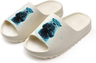 Generic Funny River with Camera Slides for Women Men Soft Thick Bottom Coconut Slippers Sandals for Bathroom Beach
