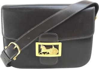 Celine Pre-owned Cross Body Bags, female, Brown, Size: ONE SIZE Pre-owned Leather celine-bags