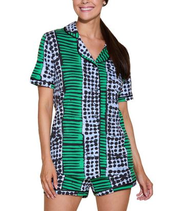 Cosabella Bella Printed Top Boxer Pajama Set