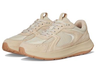 FitFlop F-Mode Flow Suede/Mesh/Leather Flatform Sneakers Womens Walking Shoes Stone Beige/Paris Beige : 7.5 M (B), Synthetic/Textile