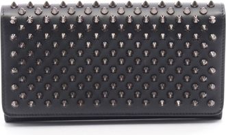 Christian Louboutin Black Leather Long Wallet (Bi-Fold) (Pre-Owned)