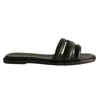 Ted Baker Leeiaa Platgeweven Zwarte Slippers Met T-logo