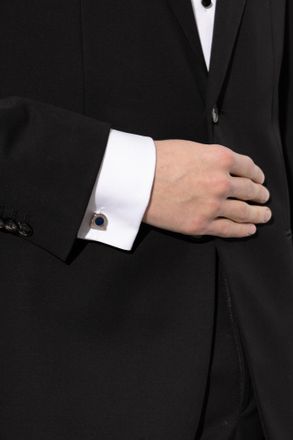 Ferragamo Cufflinks In The Shape Of A Logo, Mens, Silver