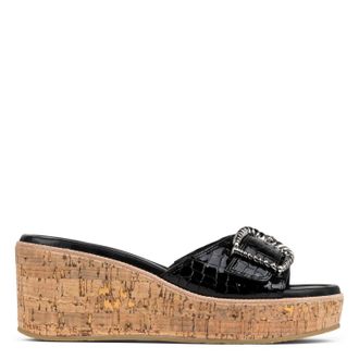 Donald J Pliner Womens Alfee Wedge Sandals In Black