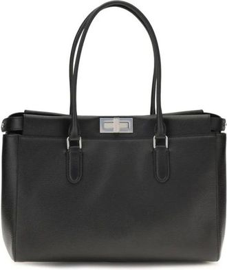 Fendi Peekaboo Tote - Dames - Tassen - Zwart - Maat: ONE Size Leer