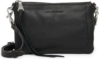 Aimée Madrid Leather Crossbody Bag in Black With Silver at Nordstrom Rack
