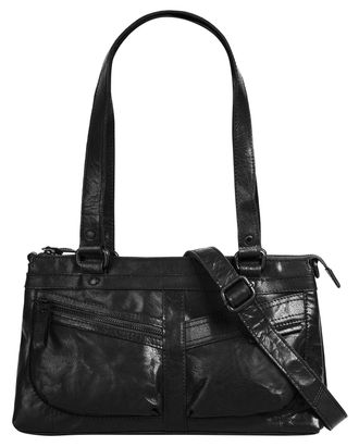 Spikes & Sparrow Henkeltasche SPIKES & SPARROW, Damen, Gr. B/H/T: 34cm x 19cm x 9cm onesize, schwarz, Leder, vintage, Taschen Henkeltasche, echt Leder