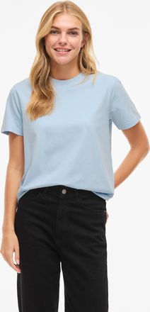 Vila Kurzarmshirt VILA VINORA S/S T-SHIRT - NOOS, Damen, Gr. XXL, nantucket breeze, Jersey, Obermaterial: 96% Baumwolle, 4% Elasthan, unifarben, regular fi