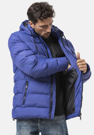 Cipo & Baxx Steppjacke CIPO & BAXX, Herren, Gr. XXL, blau, Web, Obermaterial: 100% Polyester, unifarben, Po-bedeckend, gerader Abschluss, Jacken Steppjacke