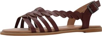 Generic Summer Shoes Womens Comfortable Wide Strappy Sandals Womens Flat Leather, Non-Slip Sandals Buckle Straps Padded Womens Sandals Lightweight Beach Shoes