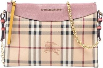 Burberry Pre-owned Cross Body Bags, female, Beige, Size: ONE SIZE Pre-owned Crossbody Bag