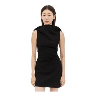 Jacquemus Dames, Jurken, Zwart, Maat: XS Viscose