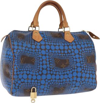 Louis Vuitton Speedy Handbag Limited Edition Kusama Town Monogram Canvas Multicolour Canvas Handbag (Pre-Owned)