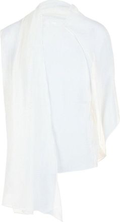 Ferragamo Asymmetrical Shawl Blouse