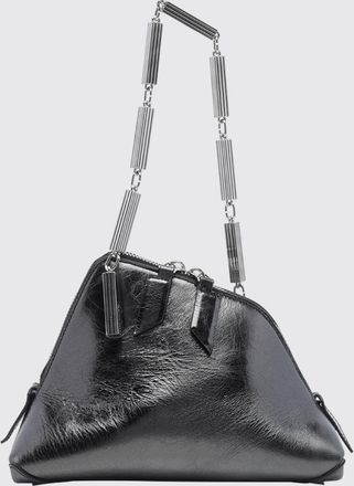 The Attico Mini borsa a mano La Scala in pelle di vitello con manico in maglia metallica