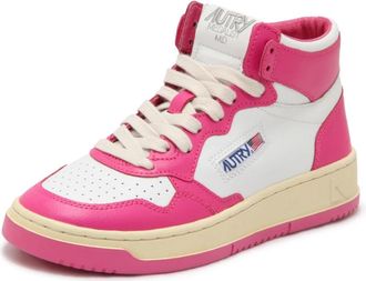 Autry Medalist Mid - Dames - Sneakers - Roze - 37 EU - Katoen - Schoenen