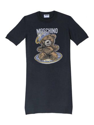 Moschino Teddy Bear in Knitted Dress