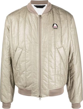 Diesel quilted bomber jacket - men - Polyethylene/Acrylic/Polyester/Polyethylene - 46 - Neutrals