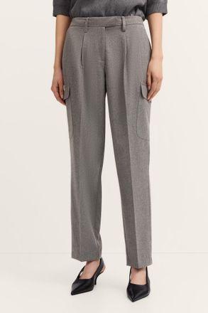 Bugatti Cargohose BUGATTI Stretch-Mix, Damen, Gr. 38, Normalgr&ouml;ssen, grau (250, grau), 65% Polyester, 32% Viskose, 3% Elasthan, unifarben, normal, Hosen Cargo