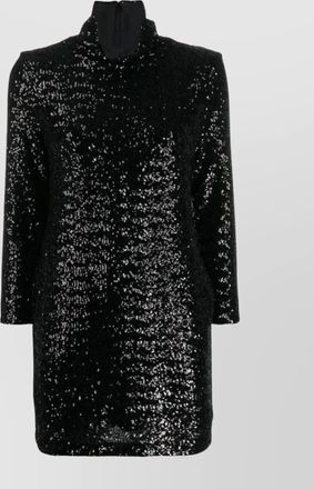 Fabiana Filippi womens dress with high neckline and sequin embellishment