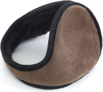 Generic Ear Warmers for Men & Women Classic Fleece Unisex Winter Warm Earmuffs Foldable Ear Muffs for Outdoor Activities (Coffee)