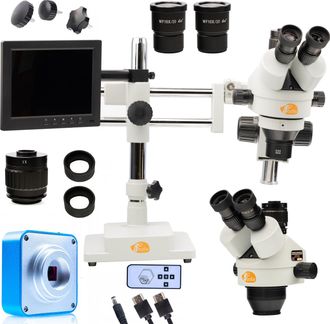 OEM Microscopio Estereosc&oacute;pico Trinocular Jupiter Pro Msjp-t-sdms1 - Cabeza 45&ordm; Simul-focal, Zoom 7x-45x Ampliable 3,5x-270x Pantalla 8, C&aacute;mara Scorpius 4