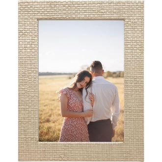 Mariposa Coconut Grove Faux Grasscloth 5 x 7-Inch Picture Frame in Beige at Nordstrom
