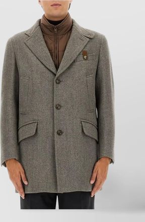 Fay tailored driving coat featuring pockets