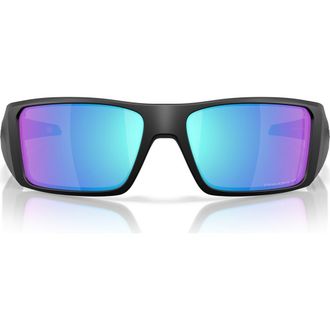 Oakley Heliostat 61mm Prizm Polarized Rectangular Sunglasses in Matte Black at Nordstrom Rack