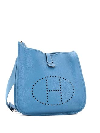 Herm&egrave;s Borsa a tracolla Evelyne Bag Gen III Clemence GM - Blu