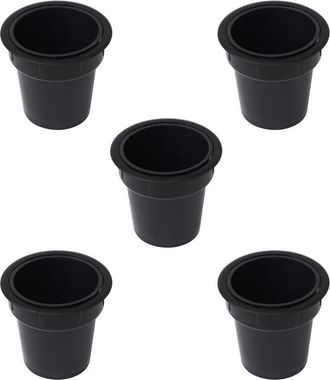 Emuca Emuca - Accesorio Porta Objetos Pot, Pl&aacute;stico Negro, Pl&aacute;stico